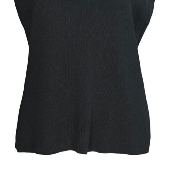 Vintage Chico's Knit Tank Top Size Large Black Work Layer Hong Kong Minimalist - Picture 4 of 7